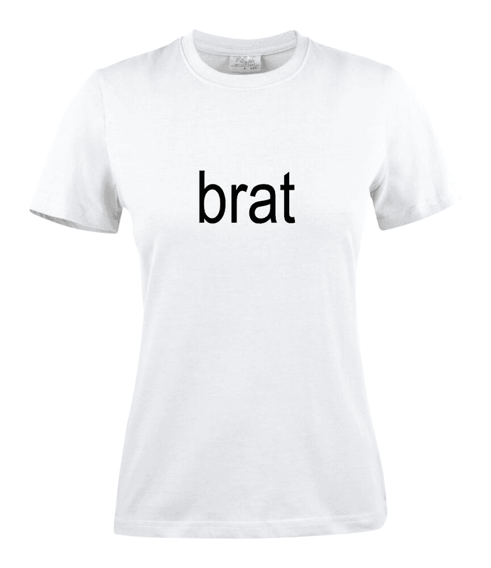 Brat Lady t-skjorte Hvit