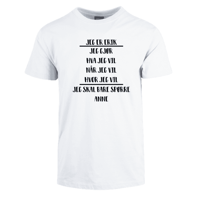 Hovedbilde Jeg gjør hva jeg vil T-skjorte