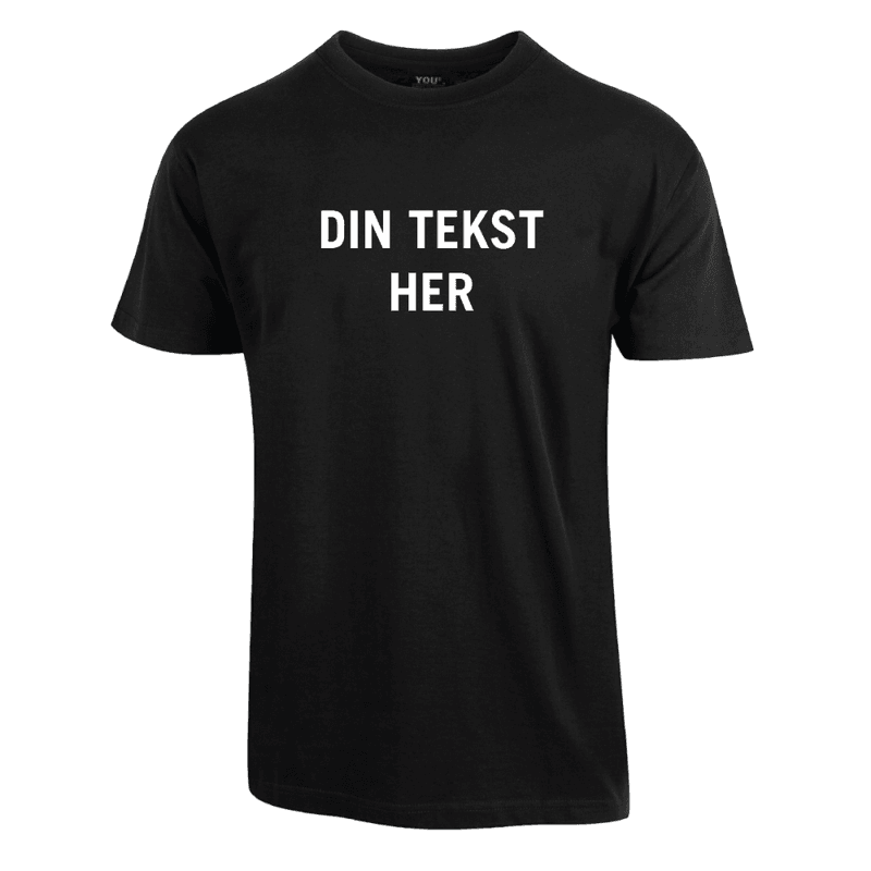 Cotton Tee med Din Tekst