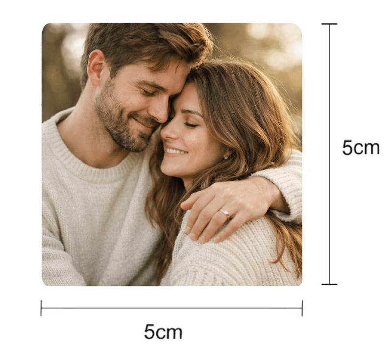 Magnet med eget bilde 5x5cm