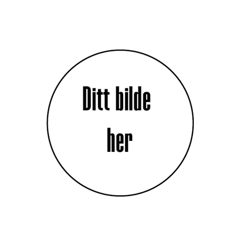 Ditt Bilde Rund Glassbrikke