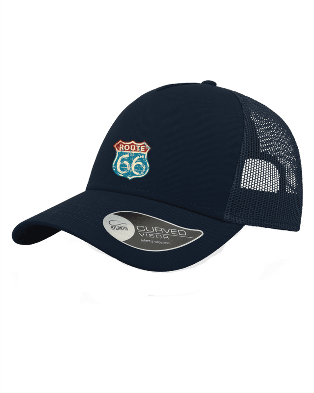 Route 66 Trucker Caps Navy