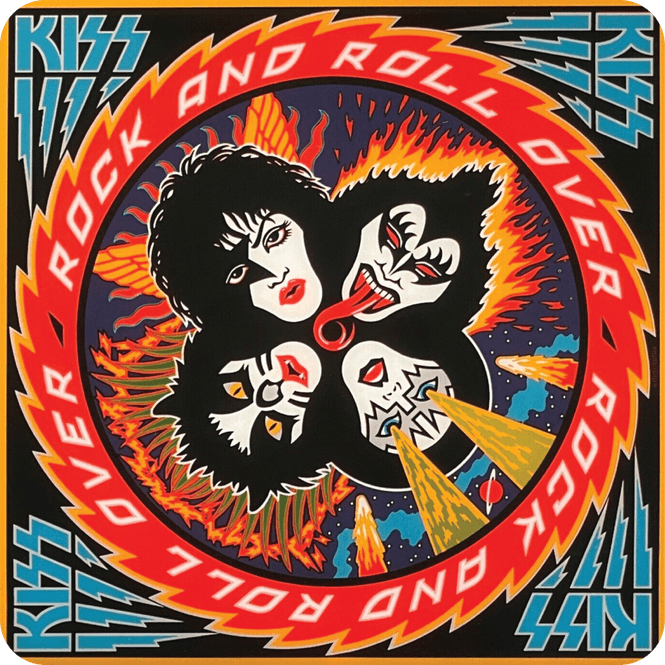 Hovedbilde KISS Rock and Roll Over Glassbrikke